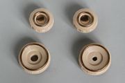 Lot de 4 boutons blancs à étages