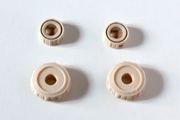 Lot de 4 boutons marrons
